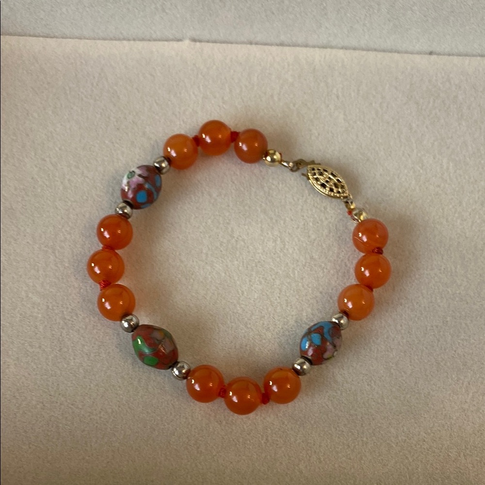 Elegant Carnelian Beaded Bracelet